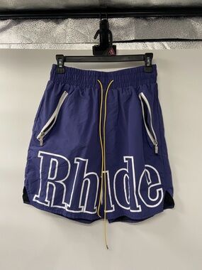 RHUDE RH Logo Nylon Navy blue Truck Shorts Men's Size Medium